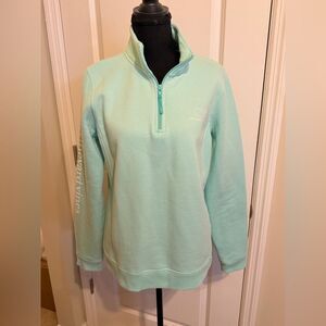 Vineyard Vines Women's Light Green Quarter-Zip Sweatshirt